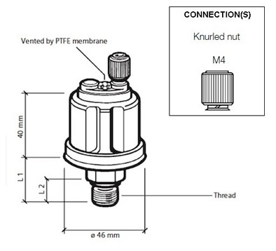 VDO Pressure sender 0-5 Bar